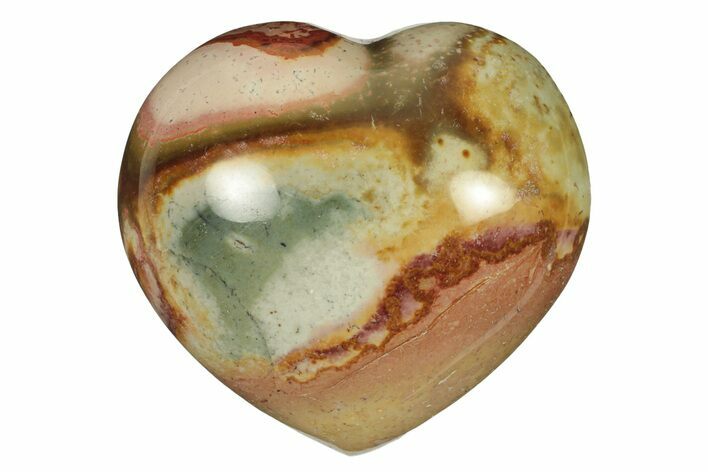 Wide, Polychrome Jasper Heart - Madagascar #278012